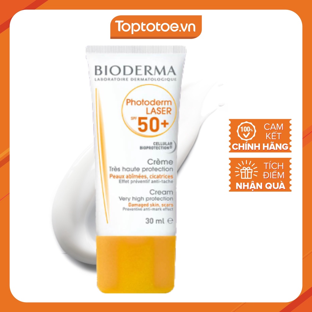 [Mã 55FMCGSALE1 giảm 10% đơn 250K] Kem Chống Nắng Bioderma Photoderm Laser Spf 50+ 30ml