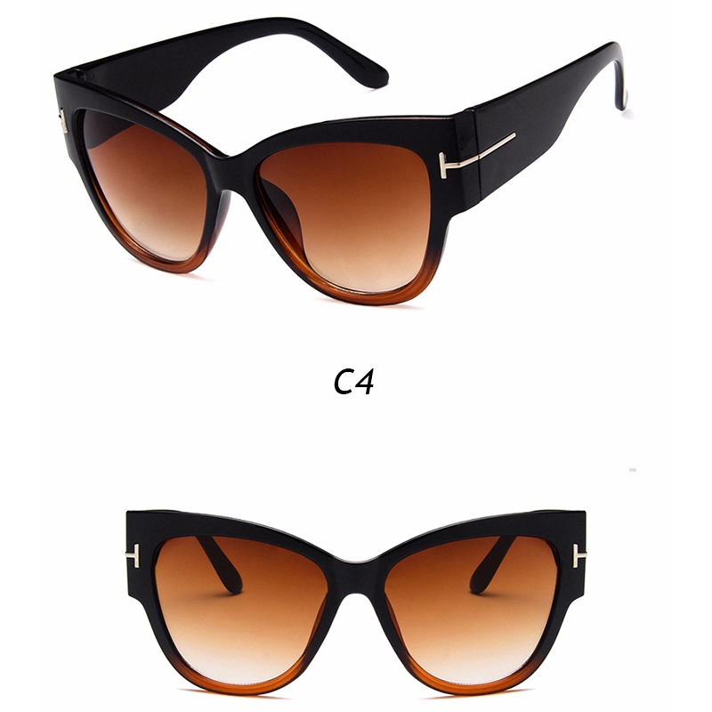 Kính mát gọng mắt mèo bằng nhựa chống tia UV phong cách thời trang retro