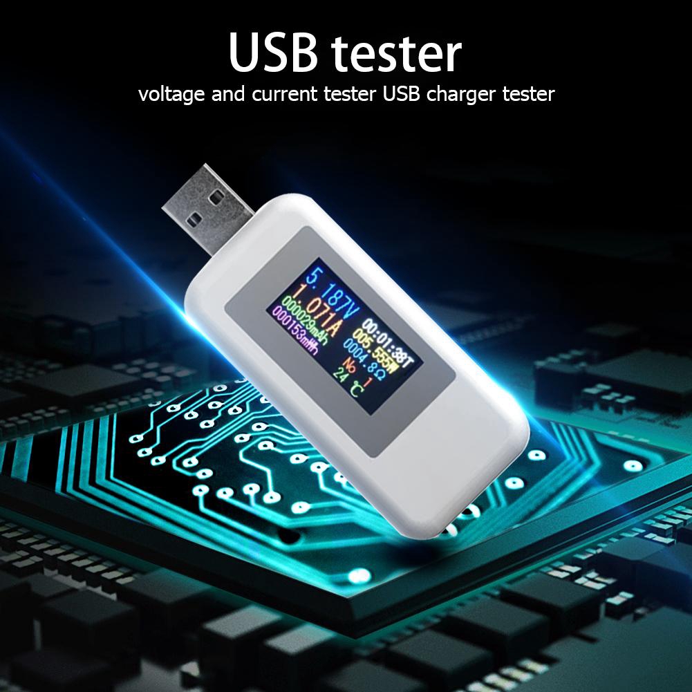 USB thử điện 10 trong 1 đo cường độ dòng điện và điện áp sạc DC hiển thị màn hình kỹ thuật số