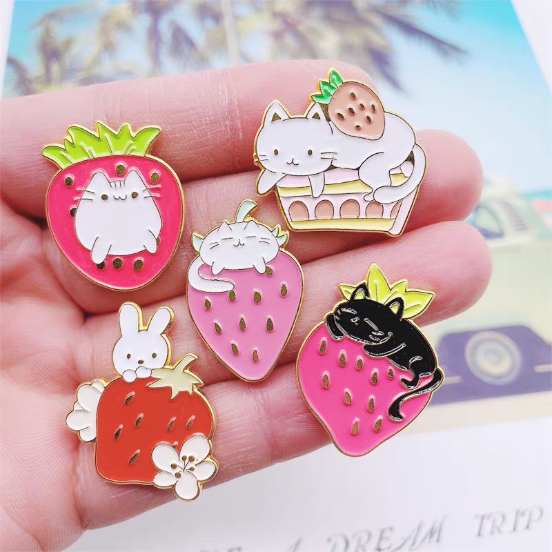 Huy hiệu balo, enamel pin cài áo bữa tiệc sinh nhật của Mèo │ kim loại chống rỉ sét │ xem thêm ở phần MÔ TẢ SẢN PHẨM