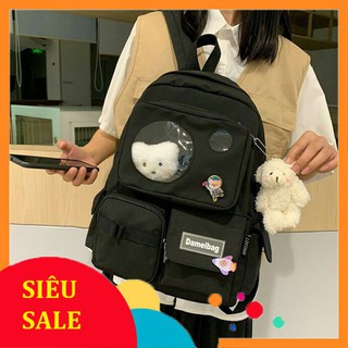 [ HÀNG MỚI VỀ] Balo Thời Trang Unisex, Balo Đi Học Trơn Hình Hộp Phong Cách Hàn Quốc