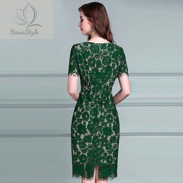 Đầm dự tiệc ren sang trọng HN0040