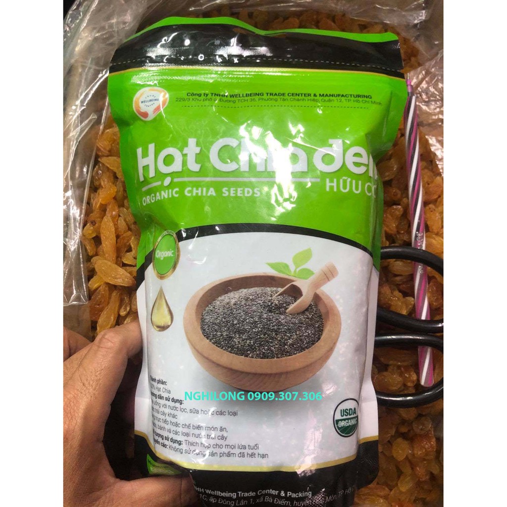 Hạt Chia Đen Hữu Cơ Nam Mỹ  500G