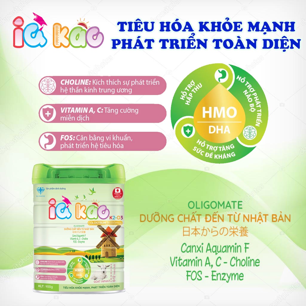 Sữa bột sữa dê IQ KAO Goat Infant giúp bé tiêu hóa khỏe mạnh, phát triển toàn diện hộp 400g