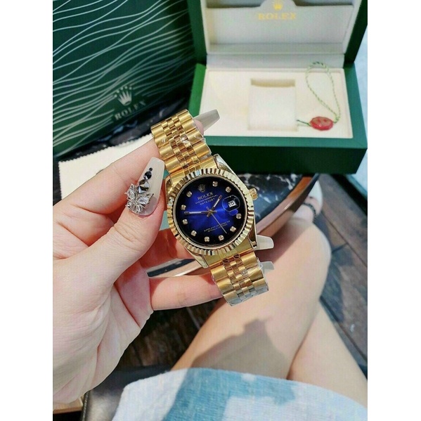 ĐỒNG HỒ ROLEX NAM DÂY VÀNG MẶT XANH SANG SỊN