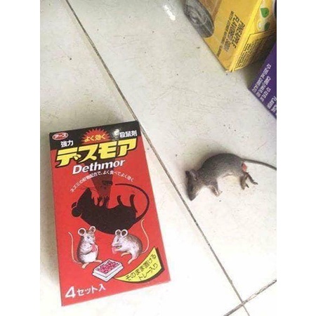 Viên Diệt Chuột Hồng Dethmor 4 Vỉ Dạng Viên - Nội Địa Nhật Bản