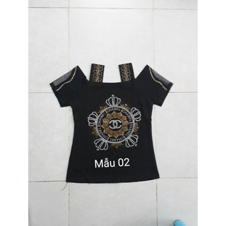 Áo trễ vai đính đá