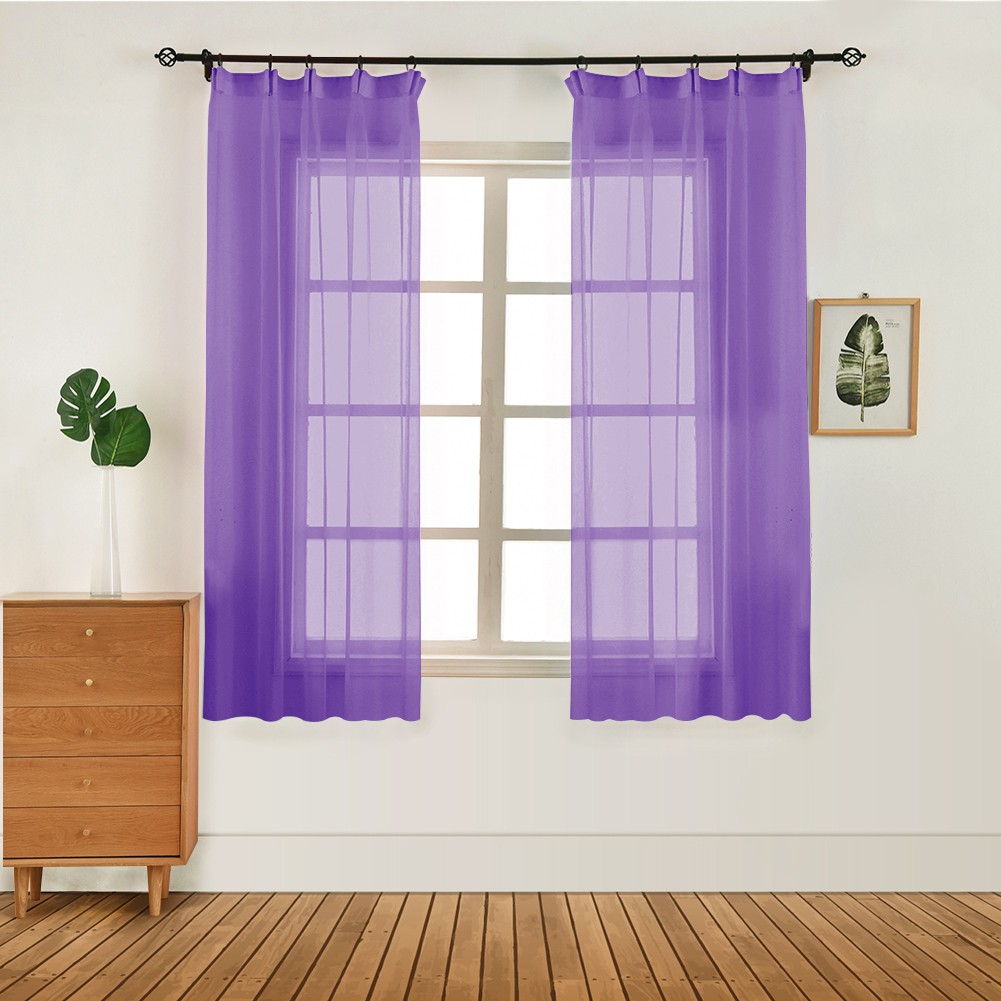 Rèm cửa sổ NAPEARL bằng vải Tulle màu trơn trang nhã 100x130