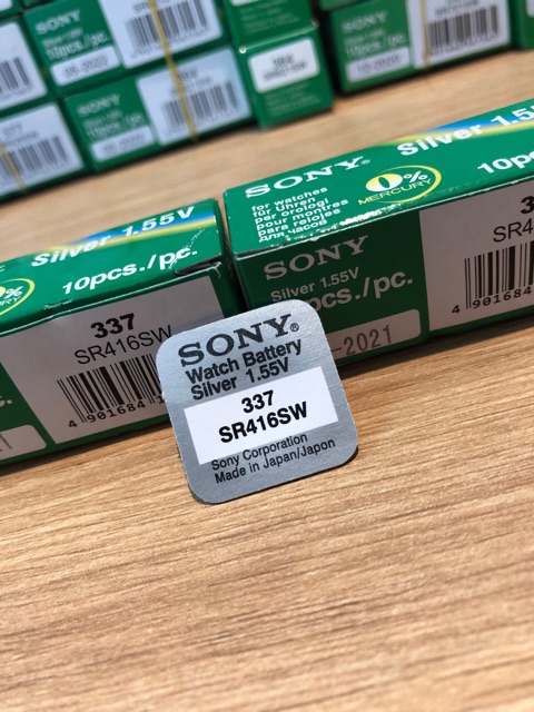 Viên pin đồng hồ Sony SR416SW - 337 vỉ 1 viên chính hãng