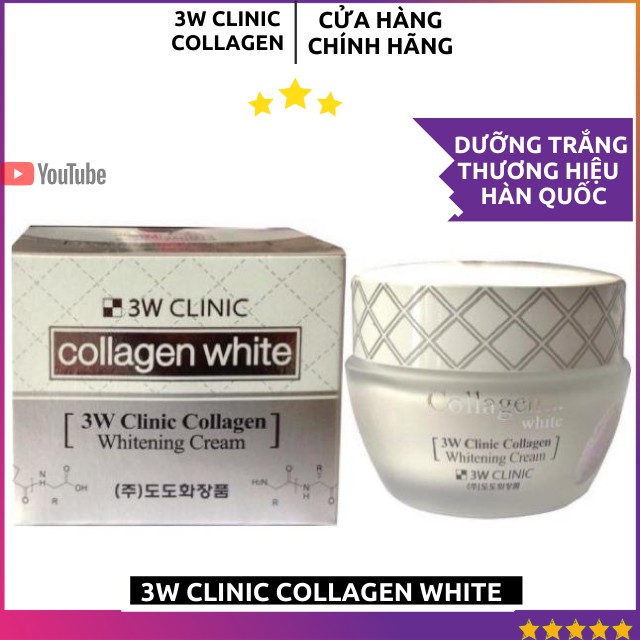 [HÀNG CHÍNH HÃNG] Kem Sữa Dưỡng Trắng Da 3W Clinic Collagen White Xách Tay Chính Hãng Hàn Quốc