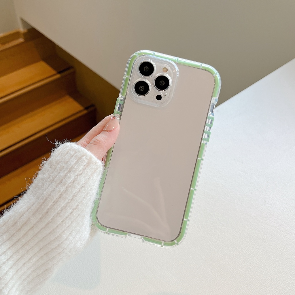 Ốp Điện Thoại silicone Mềm Trong Suốt Chống Sốc Màu neon Cho iphone 11 12 13 pro max 13pro xr xs