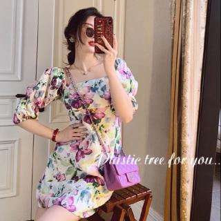 Đầm Tay Lỡ Dáng Dài In Họa Tiết Xinh Xắn Dành Cho Nữ