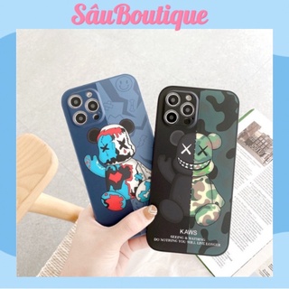 Ốp lưng iphone Kaws Seeing & Wathing viền vuông 6/6s/6pl/6splus/7/7plus/8/8plus/x/xs/xsmax/11/11promax/12/12promax