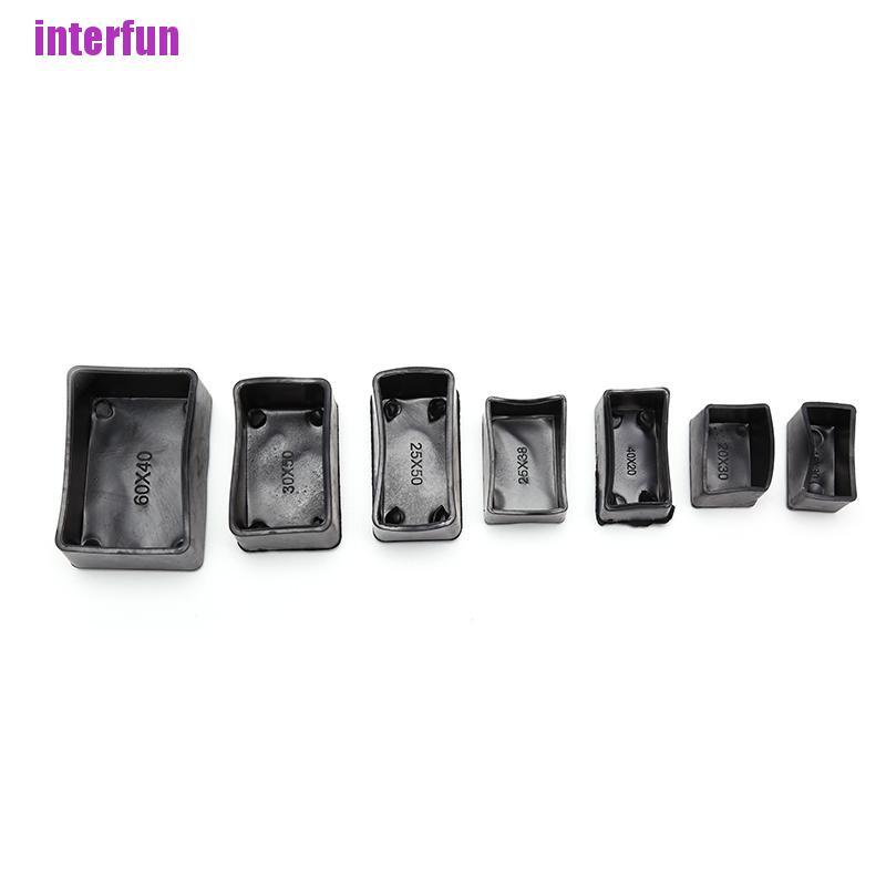 Bộ 8 vỏ bọc chân bàn ghế hình chữ nhật bằng silicone chống trượt