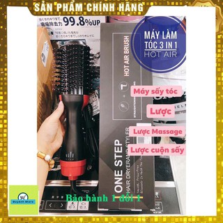 (BH 1 đổi 1) Lược Điện ONE STEP Kiêm Mấy Sấy Khí Tạo Phồng Đa Năng - Máy sấy tóc đa năng 2 trong 1 vừa sấy vừa chải tóc
