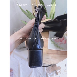 Bốt da mềm ôm chân gót 6cm [VIDEO ẢNH THẬT]