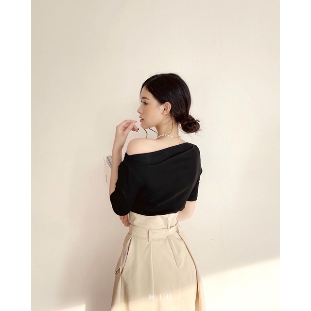 Chân váy midi H.I.U ROOM dáng dài kèm đai thắt, style hàn quốc HIU design 2021. | BigBuy360 - bigbuy360.vn