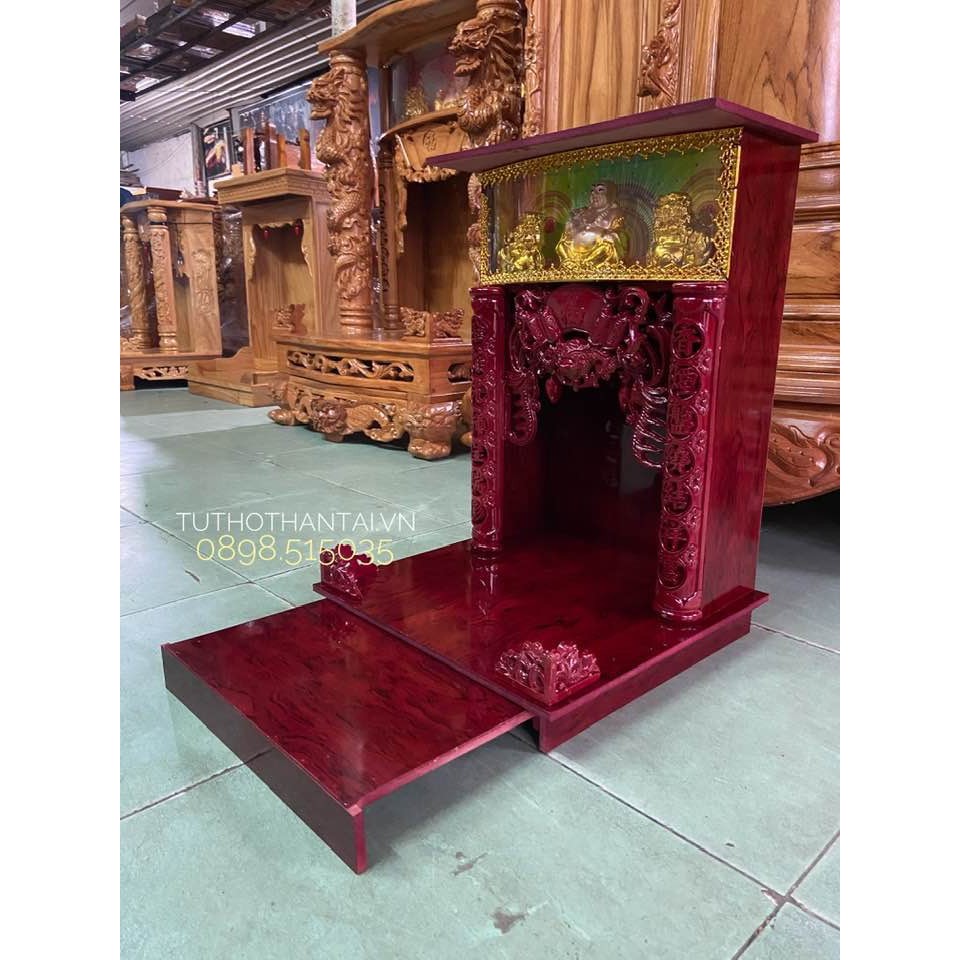 Bàn thờ thần tài ông địa có hộp đèn - Đồ Gỗ Vinh