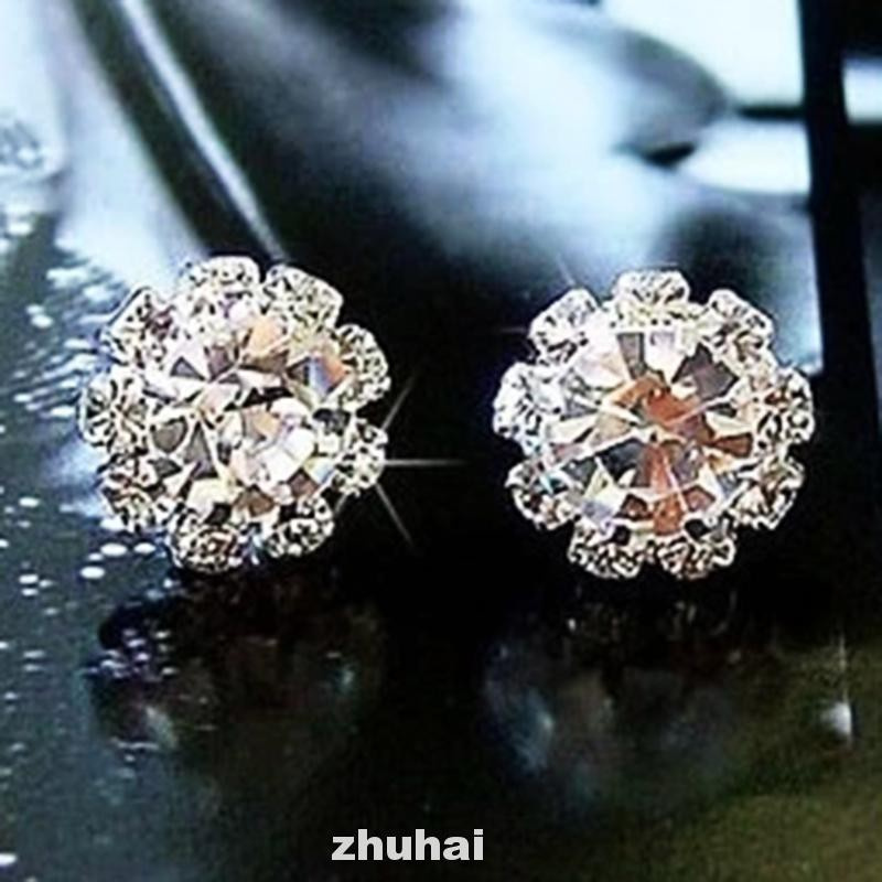 1pair Crystal Rhinestone Shining Charm Gifts Women Earring