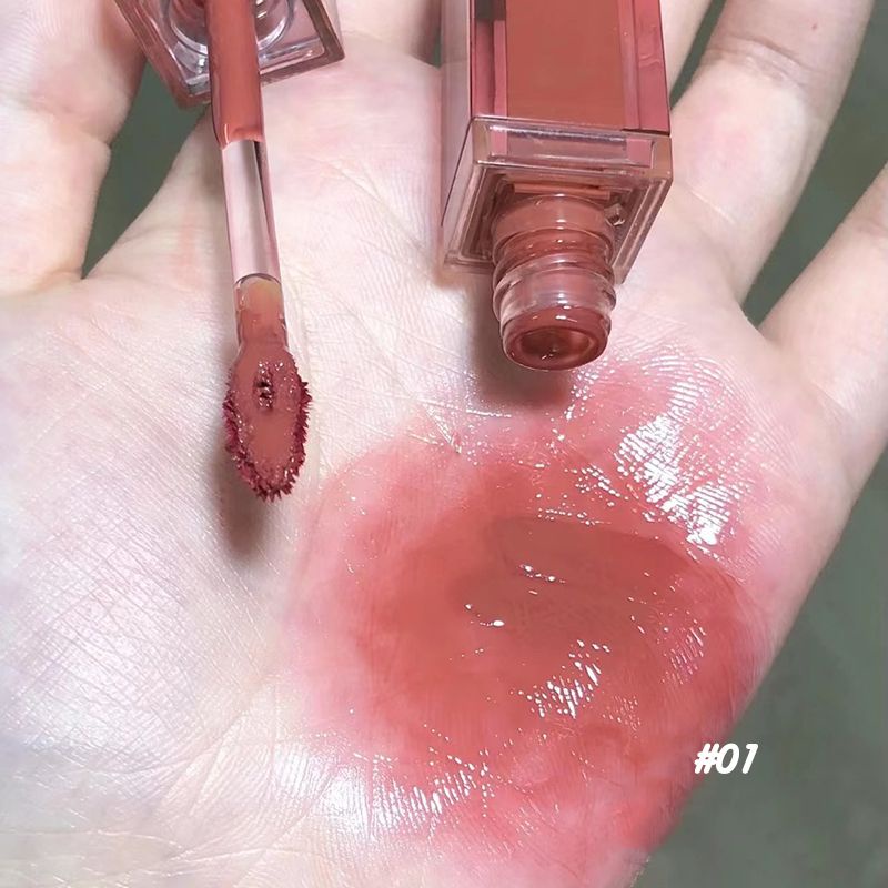 Son Bóng Dưỡng Ẩm Màu Nude Cam Hồng Tạo Hiệu Ứng Gương