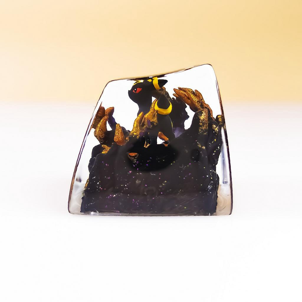 Nút bàn phím Pokemon, nút bàn phím Umbreon , Bàn phím nhân vật hoạt hình - Umbreon keycap, POKÉMON Artisan Keycap