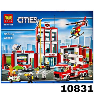 Lắp ráp Cities trạm cứu hỏa lớn Bela 10831
