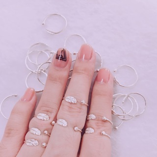 Nhẫn bạc lông vũ và vòng tay lông vũ siêu xinh combo 50c nhẫn bạc và 2 vòng tay giá 1160k