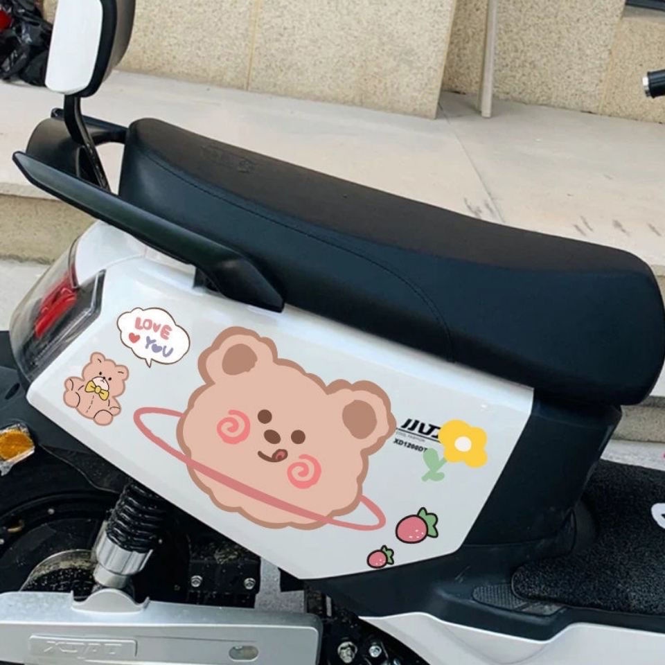 Miếng Dán Trang Trí Hành Lý/Xe Hơi Điện Chống Thấm Nước Họa Tiết Hoạt Hình Dễ Thương m6q6