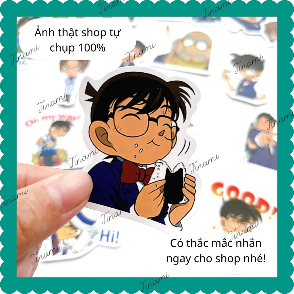 Sticker Conan Thám tử lừng danh dán điện thoại laptop vali mũ bảo hiểm xe máy chống nước