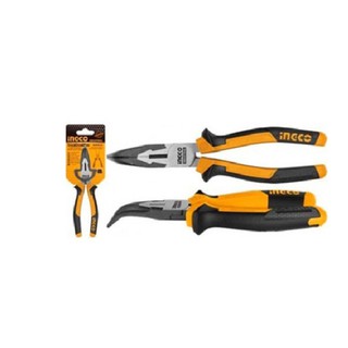 Kềm mũi nhọn mỏ cong 6"/160mm ingco hbnp28168