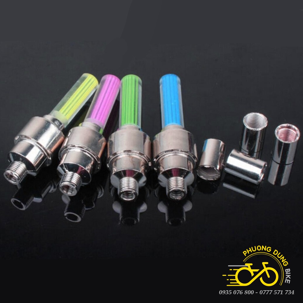 BỘ 2 ĐÈN LED GẮN CHÂN VAN XE ĐẠP, XE MÁY, Ô TÔ NHIỀU MÀU