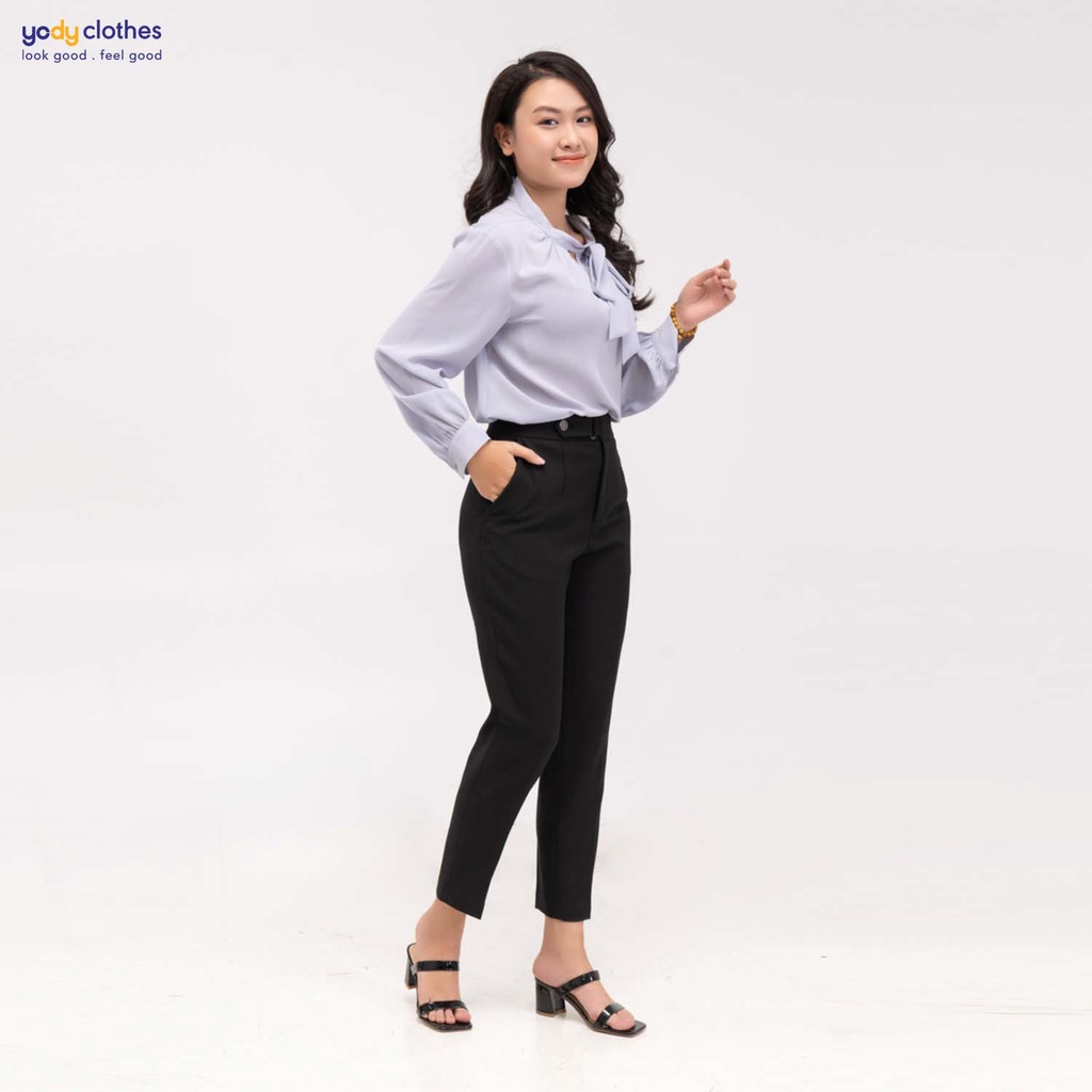 Quần tây nữ YODY lưng cao đai vuông chất vải Tuytsi trơn màu, phù hợp công sở QAN5134