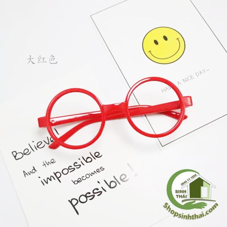 Mắt kính trẻ em màu đỏ  - tặng kèm túi đựng
