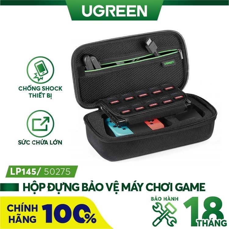 Túi chống sốc cầm tay bảo vệ ổ cứng, bộ điều khiển Nintendo Switch, dây cáp sạc Ugreen 50275 - Sản phẩm chính hãng
