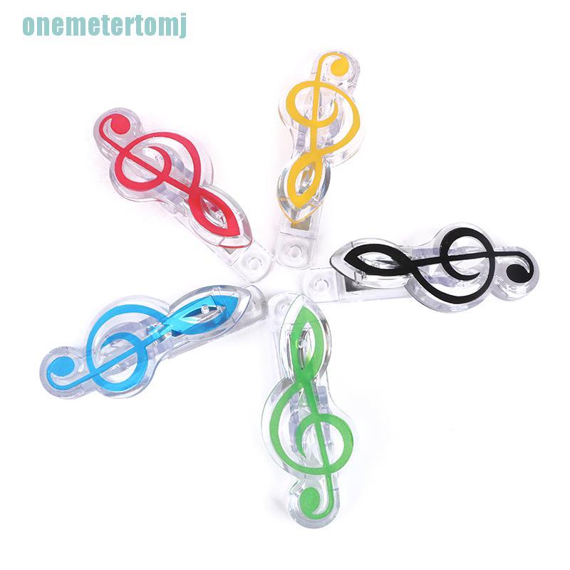 【ter】5Pcs Book Paper Sheet Clips Mini Music Folder Clips Decor Musical Notation Clips