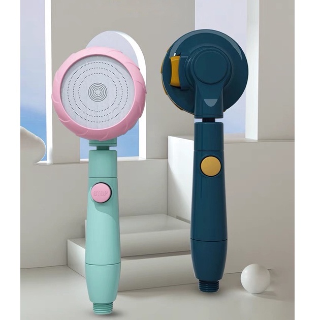 Đầu vòi sen, tay sen nhựa ABS 3 chế độ tiết kiệm nước xoay 360 độ màu sắc thời trang có nút bật tắt trên thân tiện lợi