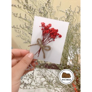 Thiệp hoa khô - Thiệp chúc mừng - Handmade - Vintage