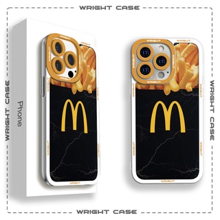 Ốp lưng iphone cạnh vuông đồ ăn khoai tây chiên Wrightcase 6plus/7/8/8plus/x/xs/11/12/pro/max/plus/promax