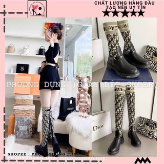 Bốt Len Boot Di.or Lửng Len Thêu Chữ Hàng fullbox bill