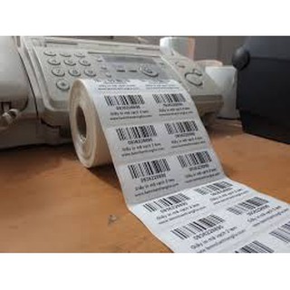 GIẤY IN MÃ VẠCH 2 TEM SHOP ( 10 CUỘN ) - GIẤY IN DECAL MÃ VẠCH 2 TEM ( 10 CUỘN )