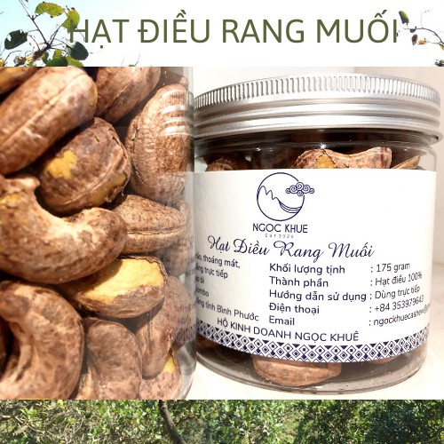 [VỎ LỤA] HẠT ĐIỀU RANG MUỐI NGỌC KHUÊ (175Gr)