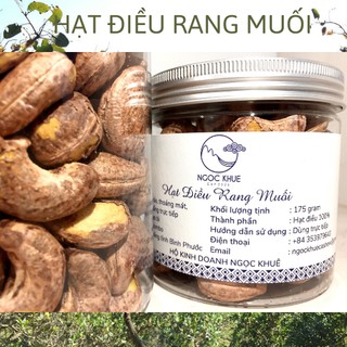 [VỎ LỤA] HẠT ĐIỀU RANG MUỐI NGỌC KHUÊ (175Gr)