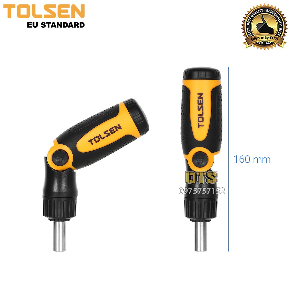 Bộ tua vít đa năng tự động 14 trong 1 TOLSEN quay góc 180 độ - Tiêu chuẩn xuất khẩu Châu Âu