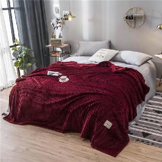 Chăn Nhung Tuyết Văn Phòng Kẻ Tăm EmmiBedding Kích Thước 2mx2m3