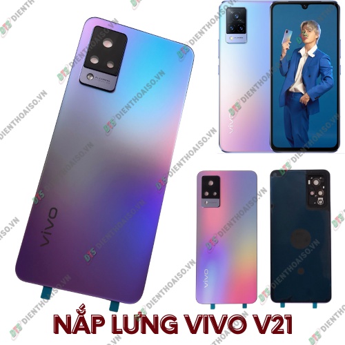 Nắp lưng vivo v21 hồng tím