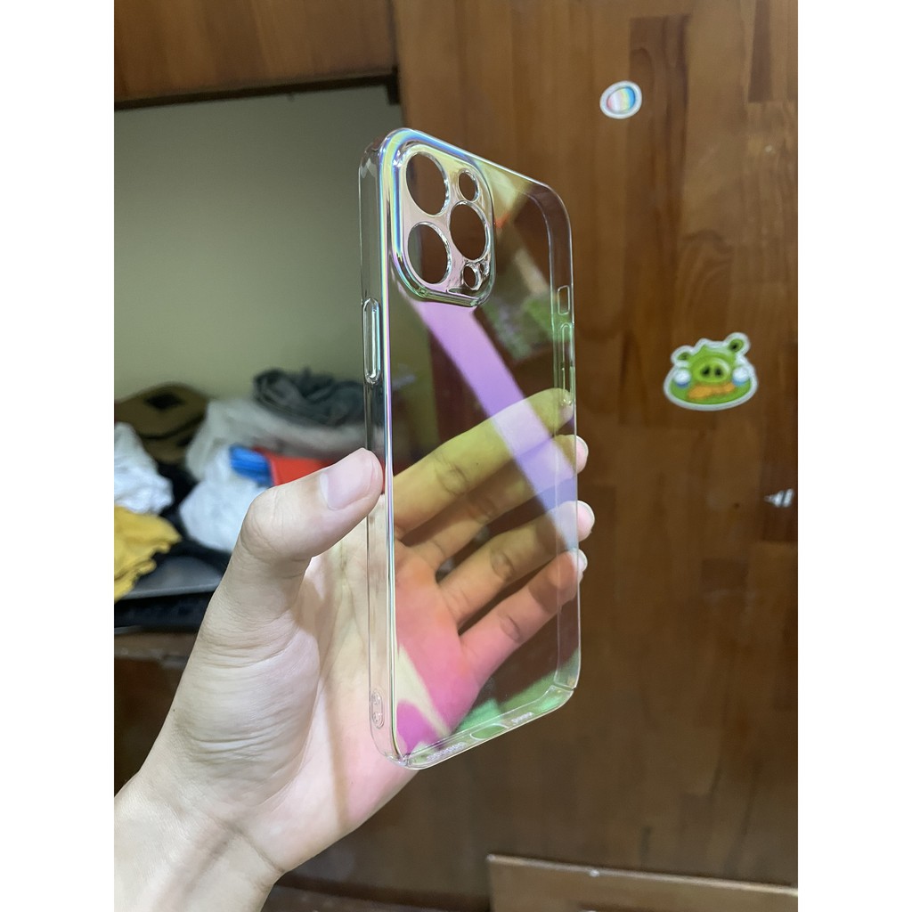 Ốp Lưng cứng nhiều loang đổi màu cầu vồng Iphone 7 8 / plus X XS 11 12 / PRO / MAX BẢO VỆ CAMERA