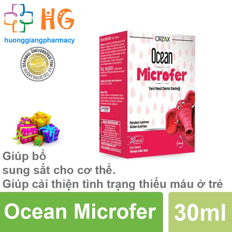 Ocean Microfer. Bổ sung sắt cho cơ thể, cải thiện tình trạng thiếu máu ở trẻ, giúp bé hệt mệt mỏi, ăn ngon