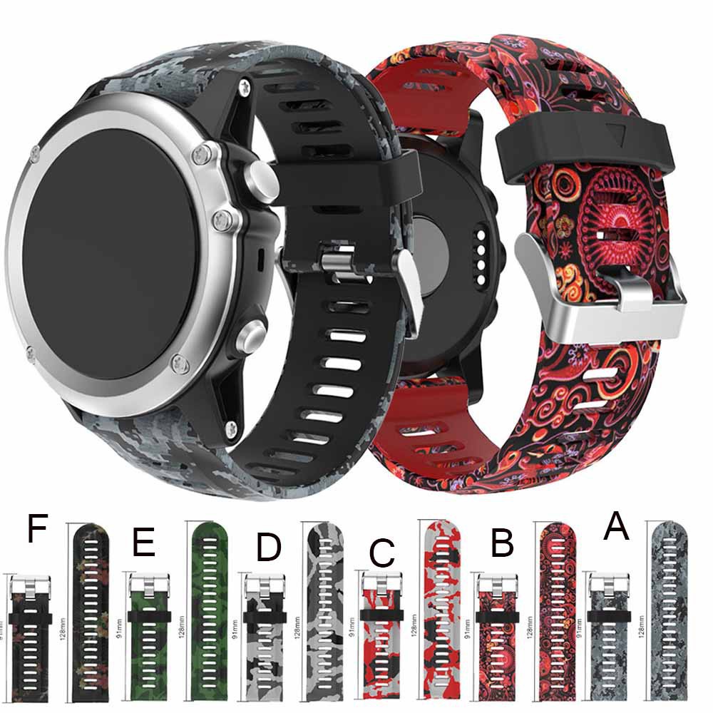 Dây đeo silicone phối họa tiết độc đáo cỡ 26mm thay thế tiện dụng cho Garmin Fenix 3/3 HR/Fenix 5X