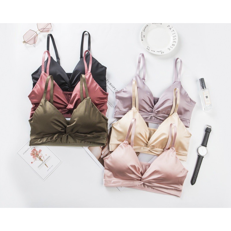 ♥️ Áo Lót Nữ ♥️Áo bra cao cấp xoắn nơ chéo A265 bralette mút dày abc89 | BigBuy360 - bigbuy360.vn