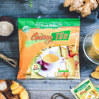Trà gừng hòa tan, 22 túi, bịch, Thái Bảo